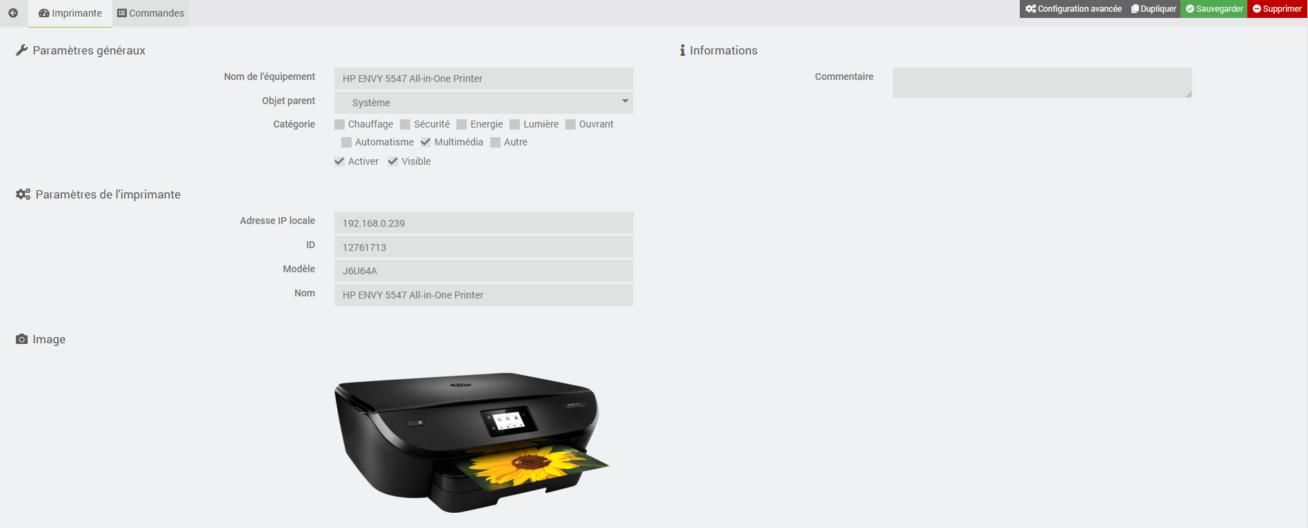 Equipement instantInk